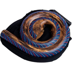 Didgeridoo Round Shape Instrument Natural Materials Travel Bag Spiral Australia (D3)
