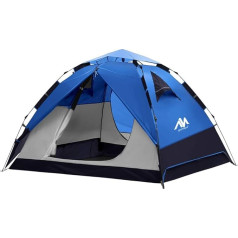 3-4 Person Waterproof Second Tent, Camping Tent, Dome Tent, Throw Tent with Quick-Up System, 2 Doors, Double-Walled Quick Assembly Tent, Festival Pop Up Tent for Camping, Travel, Beach, Hiking