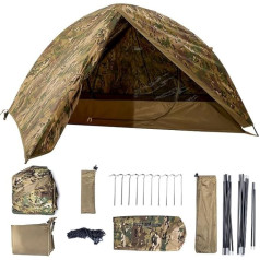 FREE SOLDIER Campingzelt Outdoor Ultraleichtes Einmannzelt In Camouflage, Outdoor-Camping,1 Person Zelt Abenteuer angelzelt einfach aufzubauen und zu tragen moskitoschutz,Wasserdicht