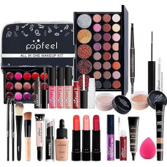 AMZTEMU All In One Makeup Kit, Make Up Set for Women, Vanity Case Girls, Cosmetic Case for Travel and Gift (27 Pieces)