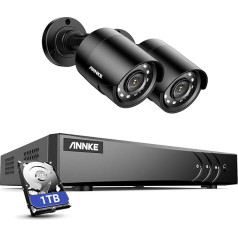 Annke CCTV Camera System 4CH 1080P 2MP H.264+ HD TVI DVR Recorder