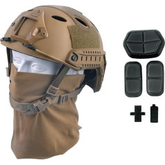 LOOGU Airsoft Helmet Fast BJ Bulletproof Helmet with Headscarf for Swat Military Tactical Protective Helmet for Outdoor Shooting Paintball Hunting