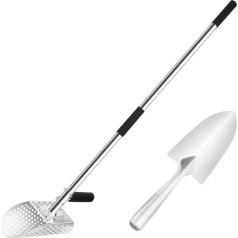 Treasure Shovel, Grave Shovel with Long Handle, Quick Strainer Shovel, Beach Metal Detector, Heavy Duty Metal Detector Tool for Detecting Metal, Heavy Duty Stainless Steel