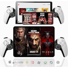 Megadream Mobiles Gamepad für iPhone/iPad/Android/Tablet/Switch/PS4/PC, Kabellos, Ergonomisches Design, Lange Akkulaufzeit, Unterstützt Mehrere Spiele (weiß)
