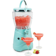 Nostalgia Frozen Drinks Machine and Margarita Machine for Home - 3.7L Slushy Machine with Stainless Steel Spout - Easy to Clean and Double Insulated - Aqua