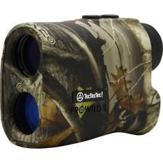 Laser Hunting Rangefinder TecTecTec ProWild S 490 m | Tilt Compensation | Vibration | 6x Magnification | Water Resistant | Binoculars | Hunting | with Carry Case, Cleaning Cloth and CR2 Battery