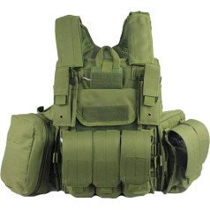 ATAIRSOFT Military Army Heavy Duty MOLLE Combat Vest / Training Protection Security Vest with Pouch for Tactical Hunting Airsoft Outdoor Camping