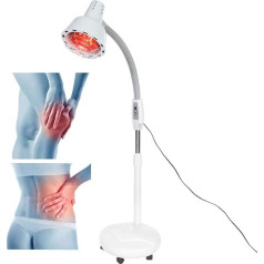 Wakects Infrared Lamp, Red Light Lamp with Wheels Infrared Radiation 275 W Infrared Light Heating Therapy Lamp Muscle Pain Relief Infrared Lamp Cold Relief Lamp