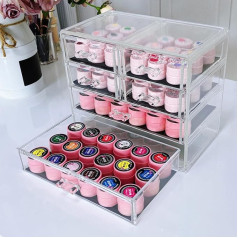 Guolich Nail Organizer with 6 Drawers and Storage Clear Acrylic Nail Jewelry Accessories Storage Shelves Mesa Para Manicura Professional Nail Table