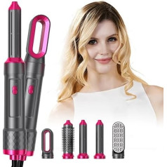 Hairstyler Set, 5-in-1 Air Styler, Negative Lonen Hair Styler with Automatic Curling Iron, Air Styler Thermal Brush Hair Dryer