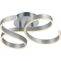 Trio Leuchten Francis 671310105 LED Ceiling Light Brushed Aluminium with 40 Watt LED Switch Dimmer