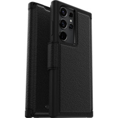 OtterBox Strada Hülle für SLICKSHOES, stoßfest, sturzsicher,Premium Lederfolio mit zwei Kartenhaltern, 3x getestet nach Militärstandard, Schwarz