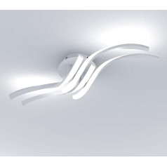 Comely Modern LED Ceiling Light, 32 W 3600 LM 60 cm LED Ceiling Light, White Aluminium Lamps LED Ceiling Lighting for Bedroom, Living Room, Hallway, Cool White Light 6500 K