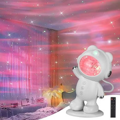 jutyum Astronaut Projection Lamp, Starry Sky Projector Children, Starlight Projector, LED Starry Sky Projector, Astronaut Starry Sky Projector with Timer and Remote Control, 360° Rotatable