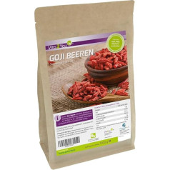 Vita2You Goji Berries 1 kg – Wolf Berries – Sun-Dried – Unsulphured and without Additives – 1000 g – Zip Bag – Premium Quality
