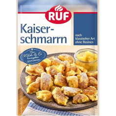 RUF Kaiserschmarrn Traditional Style without Raisins, Super Fluffy Dough, Quick and Easy Prepared with Just Milk and Egg, Classic Austrian Delight, 1 x 165 g