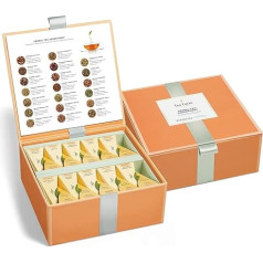 Tea Forté Tea Box with 40 Handmade Pyramid Shaped Herbal Tea Bags to Taste, Assorted Varieties - Chamomile, Chai, Mint and More