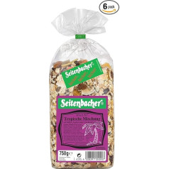 Seitenbacher Muesli Tropical Mix I Whole Grain I Exotic I Many Fruits I (1 x 750 g) (Pack of 6)