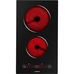 Jago® Glass Ceramic Hob - 2/4/5 Zones, Self-Sufficient, Frameless, Touch Control, 3000/6800/8600W, 9 Power Levels, Timer Automatic, Child Lock - Hob, Ceramic Hobs, Plates