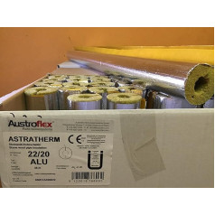 Austroflex Pipe insulation 22 x 20mm filled with Box 36m Contains Pipe bowls foil-laminated Rock wool mineral wool Mineral fiber shell Isolation