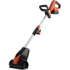 Yard Force 20 V Battery Patio Cleaner LW CPC1, 4.0Ah Lithium-Ion Battery, 200 mm Working Width, Adjustable Speed, Forward/Reverse Brush Rotation, Adjustable Additional Handle