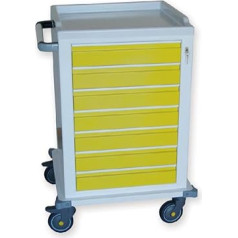 Gima 45600 Lacquered Steel Modular Mobile Workshop 7 Drawers Small, 67 