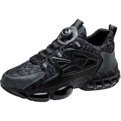 Work Shoes Unisex Sports Breathable Rotary Knob Waterproof Safety Shoes for Crews Work Shoes Black Work Shoes Anti-Point Safety Shoes Construction Site Boots Security Shoes, 09 Black