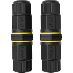 NHKSFBLQ IP68 M16 M20 M25 Waterproof Connector 2/3/4/5 Pin Screw Wiring Terminal Adapter for Wire Connector Outdoor Junction Box (M25 10-14 mm, 100 Sets_Orange)