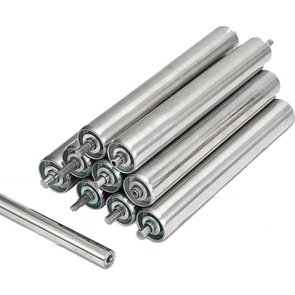 Conveyor Belt Support Rollers, 10 Packs of Conveyor Belt Roller Shafts, 5 cm Diameter, Temporary Conveyor Lines, Gear Replacement Part, Outlet/Inlet Support Tube Rolls (L 7.8 inches/200 mm)