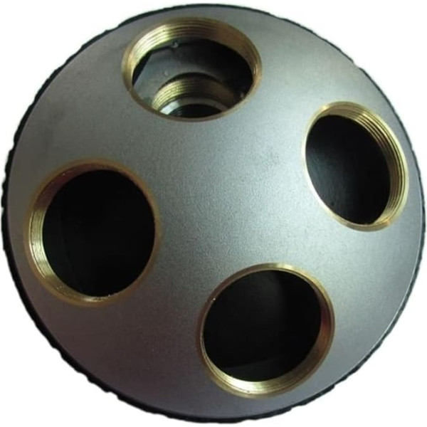 Microscope Accessories 4 Holes Large Lens Converter Biological Microscope Rotating Nose Piece Four Hole Microscope Lens Adapter Durability and Reliable Performance