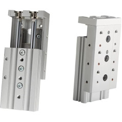 Pneumatik-Luftzylinder, Luftzylinder pneumatischer Schiene MXS6-10A MXS6-20AS MXS6-30AT MXS6-40A 6-50AS MXS6L-10AT MXS6L-20A MXS6L-30AS 6L-40A für automatische Ausrüstung (Color : MXS6-10, Size : A