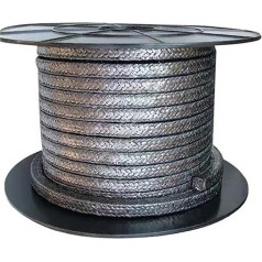 Graphite Braided Compression Packaging Flexible Graphitized Expanded Packing for Pump Gland or Valve Stem or Mechanical Seal (Size: Diameter 1.8cm, Color Length 13.4