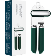 KITCHENDAO Manual Can Opener, 2nd Generation Blade, Hand Can Opener with Magnet, Super Sharp Cutting Wheel for Smooth Edge Cut, Soft Grip, Oversized Button for Seniors & Arthritis