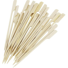 Bamboo Kebab Skewers 15cm Appetizer Toothpicks Flat Paddle Wooden Skewers Cocktail Fountain Marshmallow Burger Chocolate Bouquet BBQ BBQ BBQ 110pcs