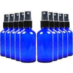 Youngever Pack of 16 Empty Glass Spray Bottles, 60 ml Clear Glass Spray Bottle for Essential Oils (Blue)