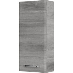 Pelipal Quickset 328 Bathroom Wall Cabinet in Graphite Structure Landscape Replica, 30 cm Wide, Bathroom Wall Cabinet with 1 Door and 2 Shelves, 20 x 30 x 70 cm