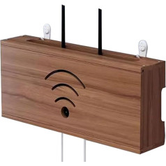 HFGHGDF Router Cabinet, Router Hide Box, Wall Router Cabinet Made of Wood, Router Shelf Used to Hide Routers and Tangled Cables, Brown