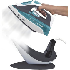 BEPER 50.161 Iron, Wired or Wireless Operation, Self-Cleaning Function, Anti-limescale, Anti-Drip, Super Steam, Vertical Ironing, White/Octane