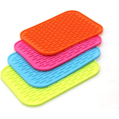 Silicone Car Coasters Set Rubber Cup Pads for Dining Table Car Outdoor Coaster Sets Silicone Cup Mat Non Slip 4 PCS PER SET IN MIXED COLOR