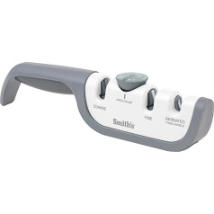 Smith's 51109 Select Knife Sharpener, Angle Adjustment, Manual, White/Grey