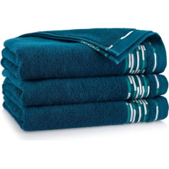 ZWOLTEX Design Hand Towel Sets - Bath Towel - Hand Towel - Guest Towel I 100% Egyptian Cotton I Collection Graphic - Graphic Emerald-5638 2X (70 x 140)