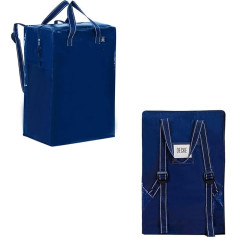 VENO 74 Litre Moving Bags with Adjustable Backpack Straps, Moving Boxes, Can Be Used as Storage Bag, Moving Storage Box and Travel Bag (Blue, Pack of 2)