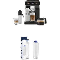 De'Longhi Eletta Explore Perfetto Fully Automatic Coffee Machine Milk System, Hot and Refreshing Drinks, Coffee Pot Including Original Water Filter, Care and Protection of the Machine, Optimises