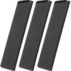 sourcing map Knife Cover Sleeves 6.5 x 1.3 Inch ABS Edge Guard Blade Guard Universal Knife Sheath for Home Kitchen Black Pack of 3
