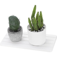 sourcing map 3 Pack Quick Dry Diatomite Tray, Soap Dish Holder, Water Absorbent Pebble Coasters, Water Absorbent Stone Sink Organizer for Bathroom, Counter,