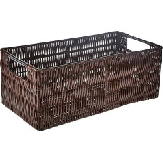 Whitmor Rattique Small Storage Tote, Java