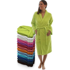 LEBENGOOD Bathrobe for Men and Women 100% American Terry Towelling 400g with Belt Pockets Soft Robe Bath Towel Pistachio 38, pistachio