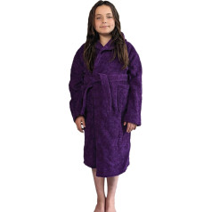 ALLEN & MATE Children's 100% Cotton Bathrobe with Hood for Children Boys Girls Bathrobe Made of Soft Terry Towelling Bathrobe 2-13 Years with Headpiece