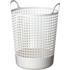 Like-It Large Scandinavian Style Round Basket W16.14 x D14.96 x H20.47 White