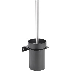 SOSmart24 Pure Black Metal Toilet Brush Holder – Black Matt – Nordic Minimalism – Toilet Brush Set Toilet Brush Bathroom Toilet